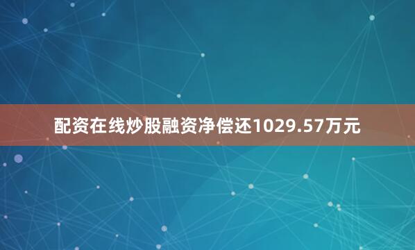 配资在线炒股融资净偿还1029.57万元